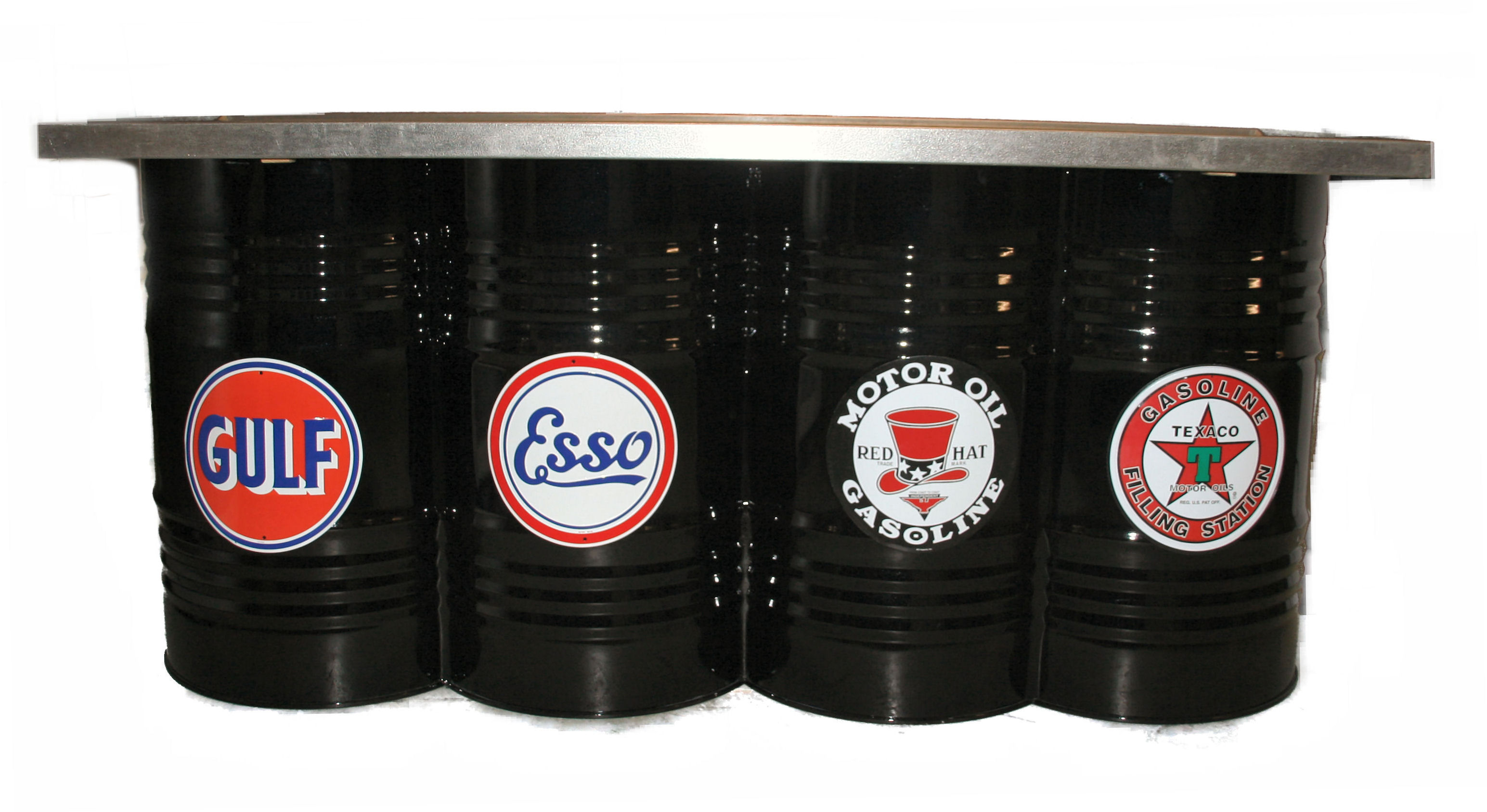 Showtheke "Un-Fass-Bar"  Ölfass- Theke mit Spülbecken